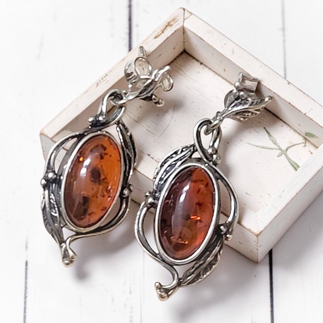 Baltic Amber Gemstone Earrings