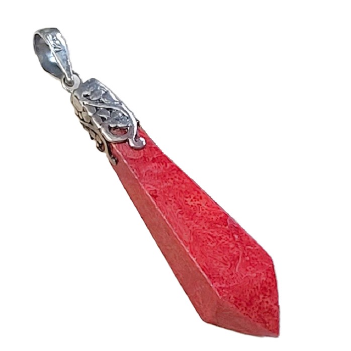 Sponge Coral in 925 Sterling Silver Pendant - Click Image to Close