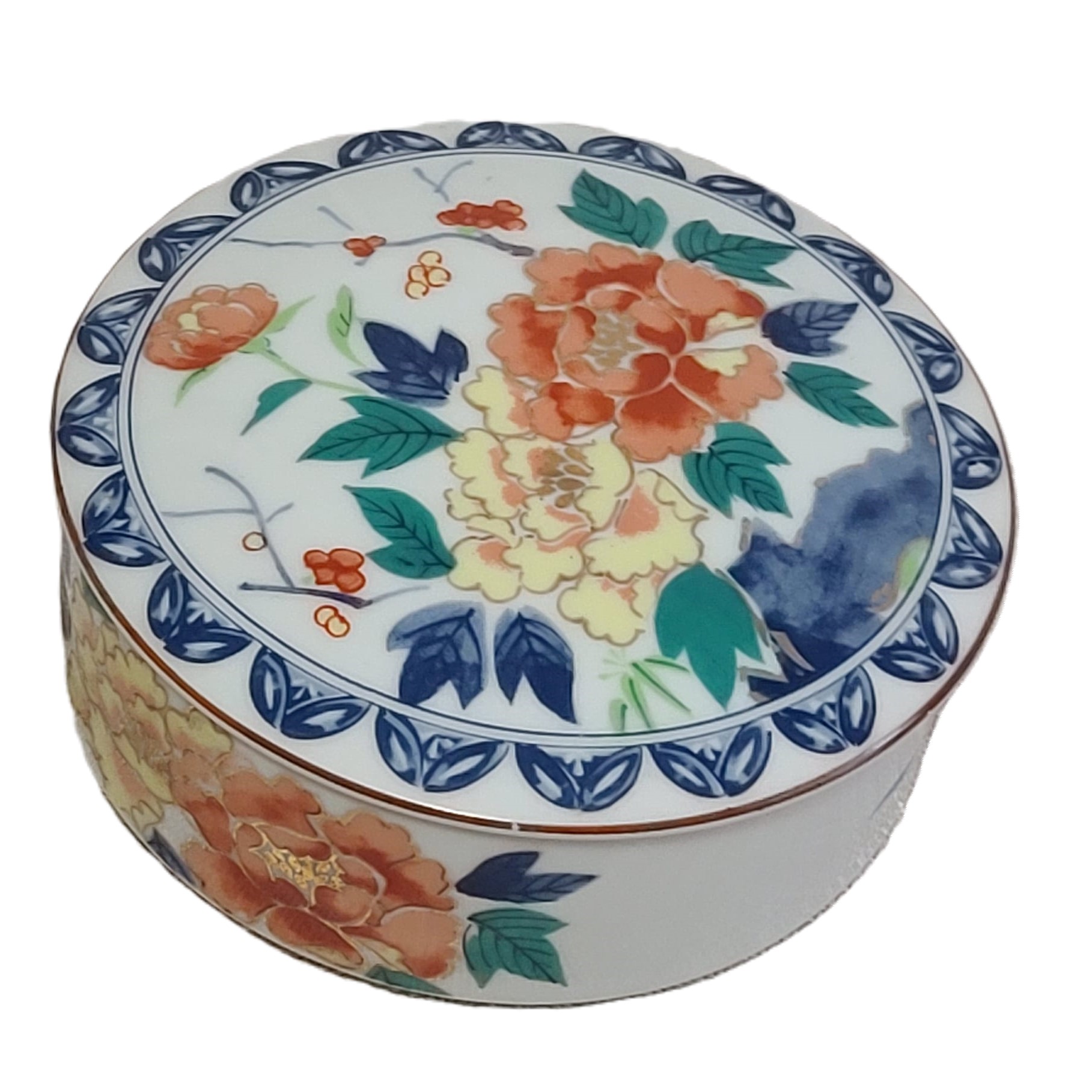 Vintage Handpainted Japan Porcelain Jewlery Box - Click Image to Close