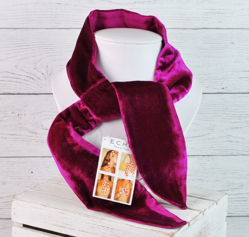 ECHO Fushia Velvet Head Band NWT