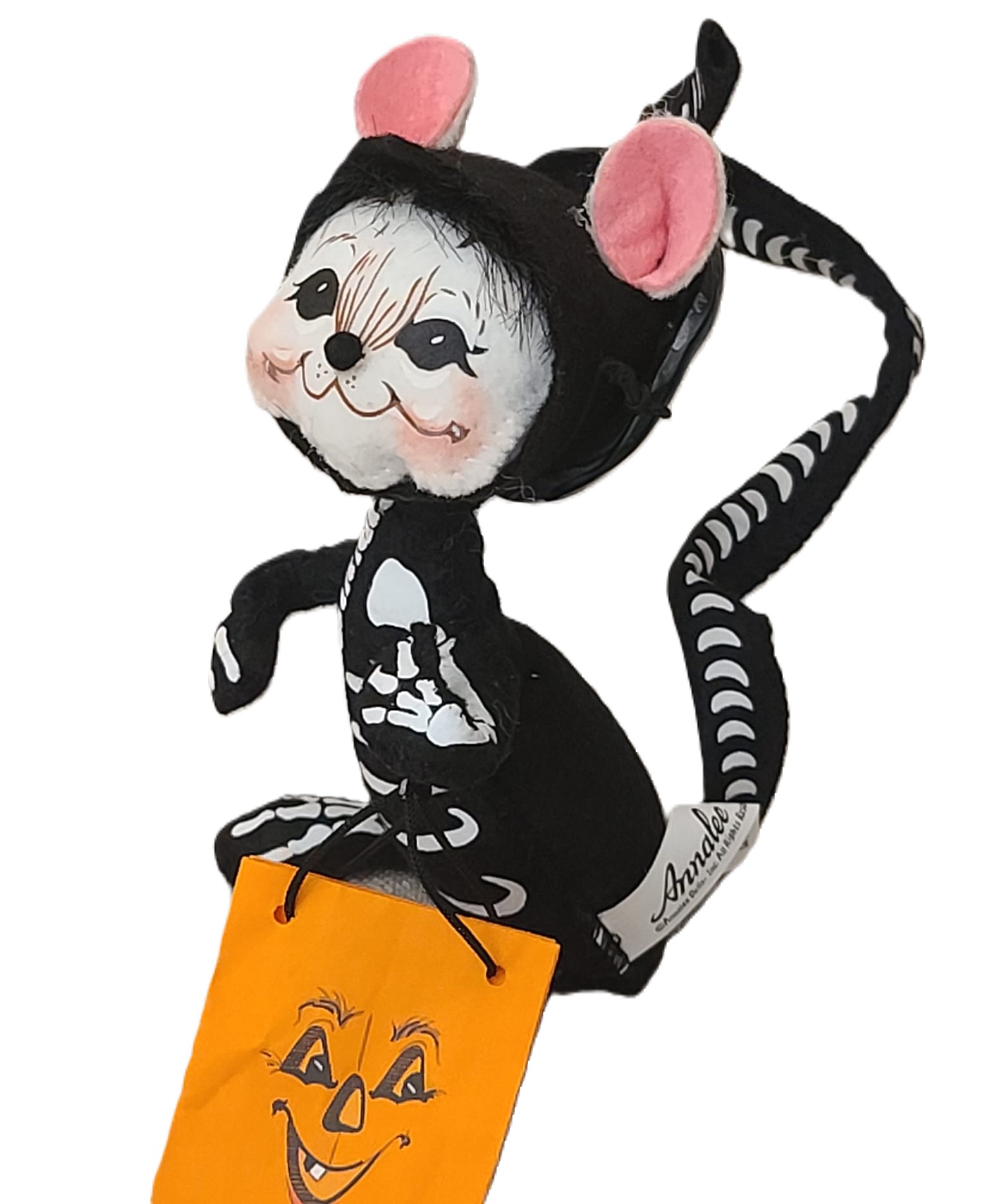 Annalee Halloween skeleton mouse felt figure