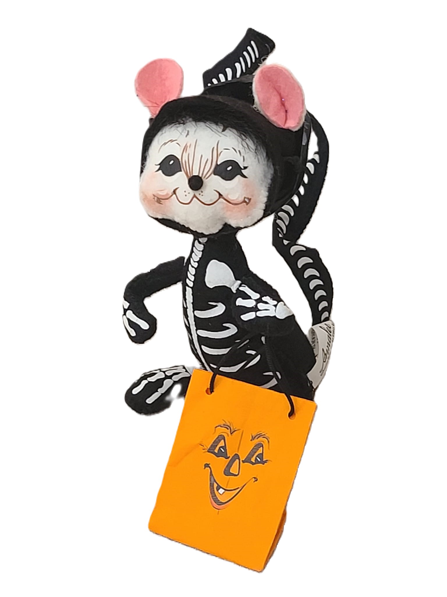 Annalee Halloween skeleton mouse felt figure