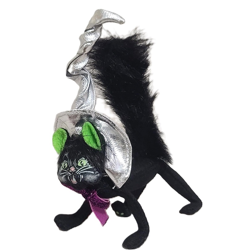 Annalee Halloween black cat witch felt figure