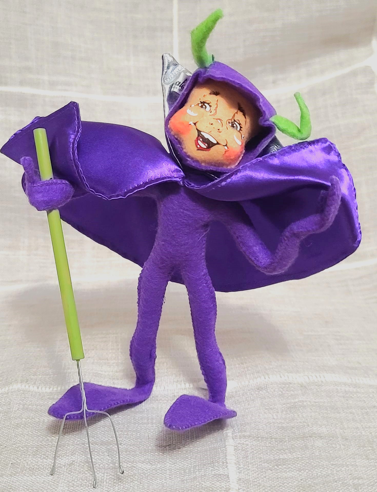 Annalee Halloween purple devil felt figure