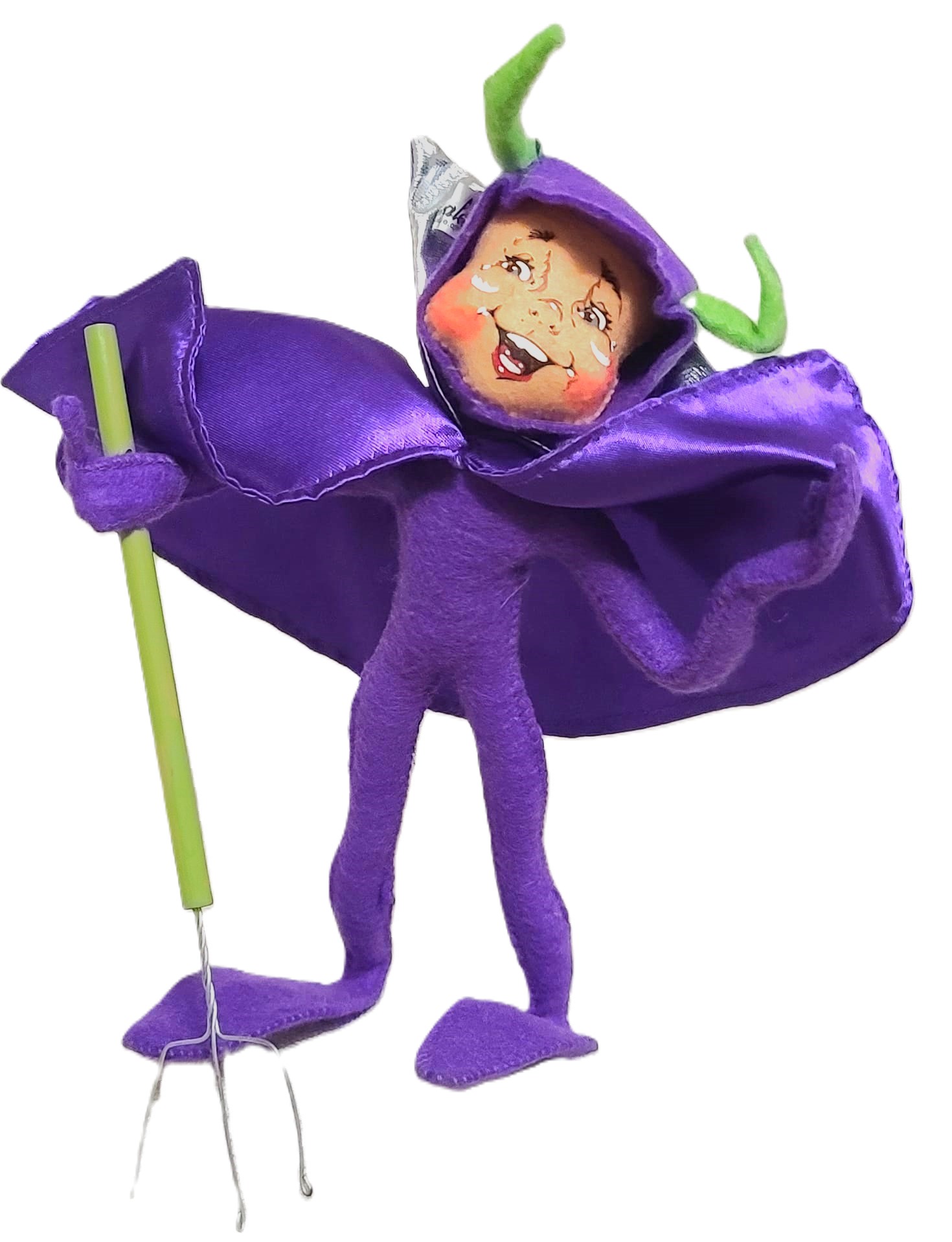 Annalee Halloween purple devil felt figure - Click Image to Close