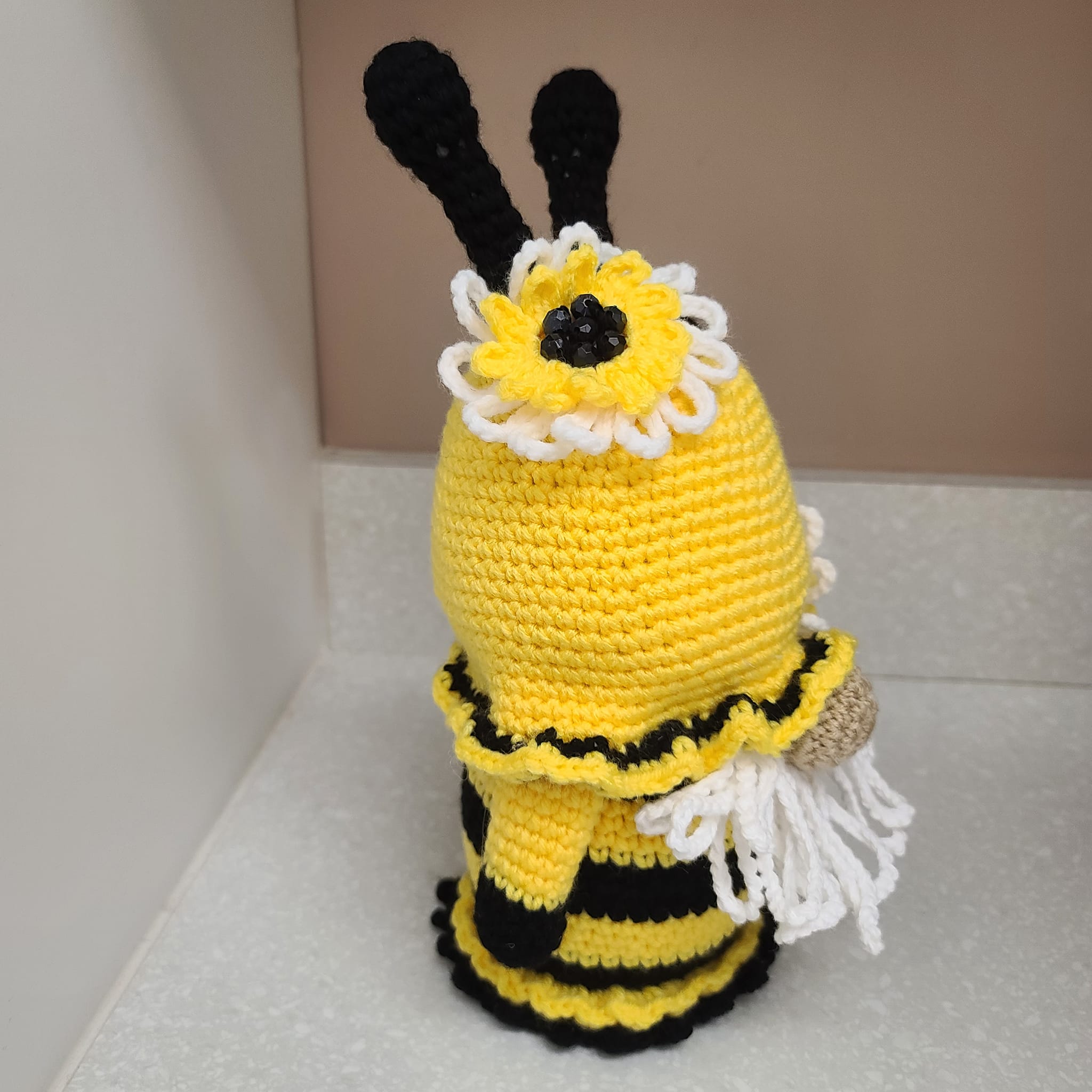 Handmade Crochet Bubble Bee Gnome, Bug Gnome