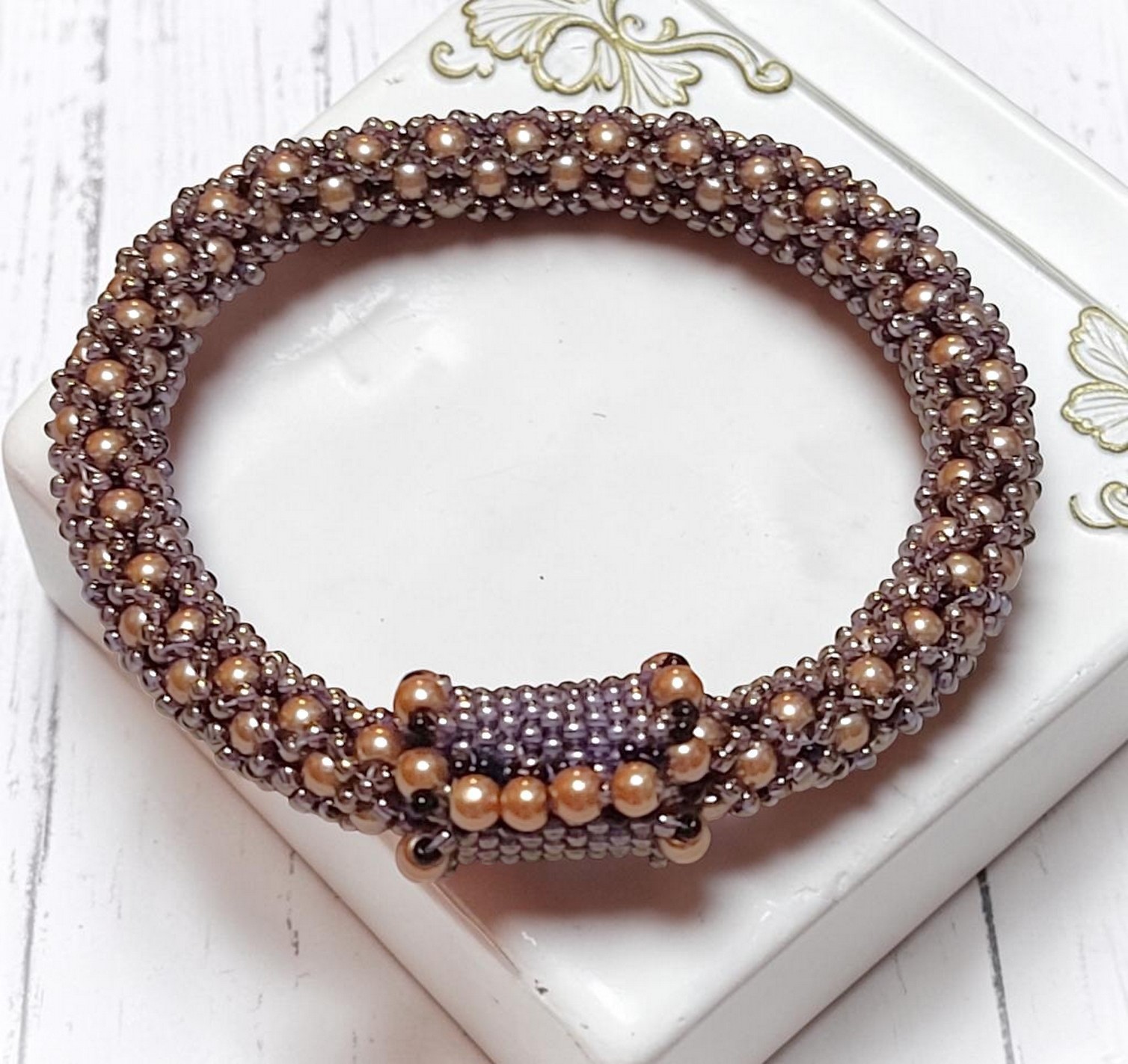 Miyuki Glass Beads and Pearls Rope Style Bracelet