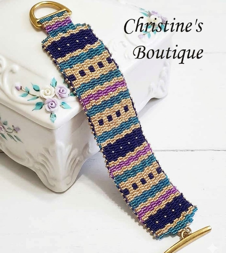 Miyuki Glass Geometric Beaded Bracelet