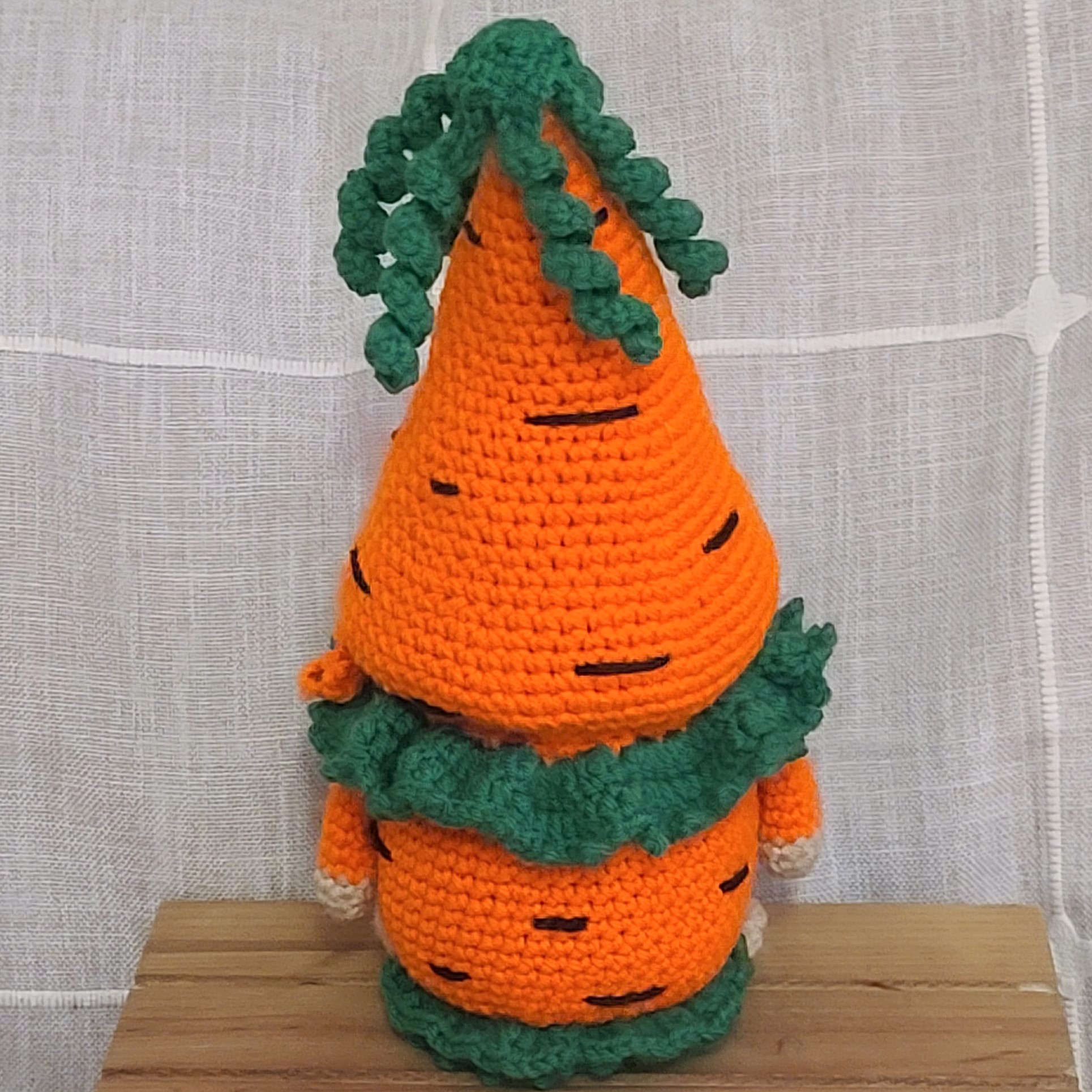 Crochet Carrot Gnome, Spring Gnome