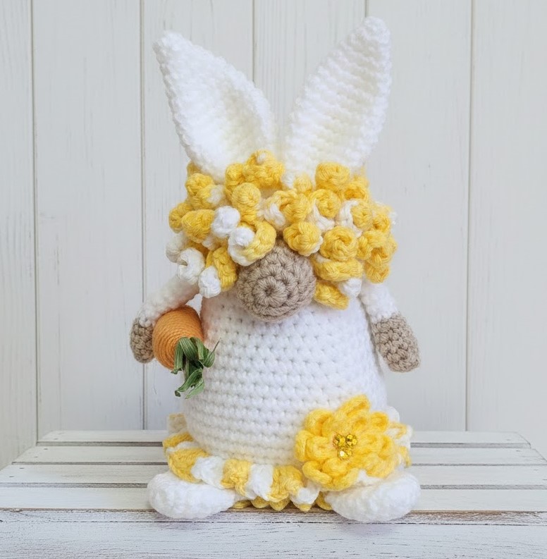 Crochet Bunny Rabbit Gnome Spring Gnome