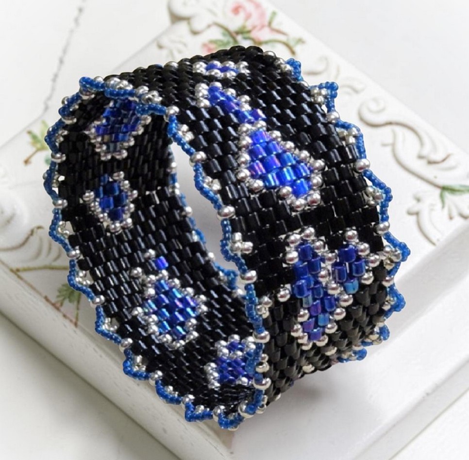 Miyuki Glass Woven Bangle Bracelet