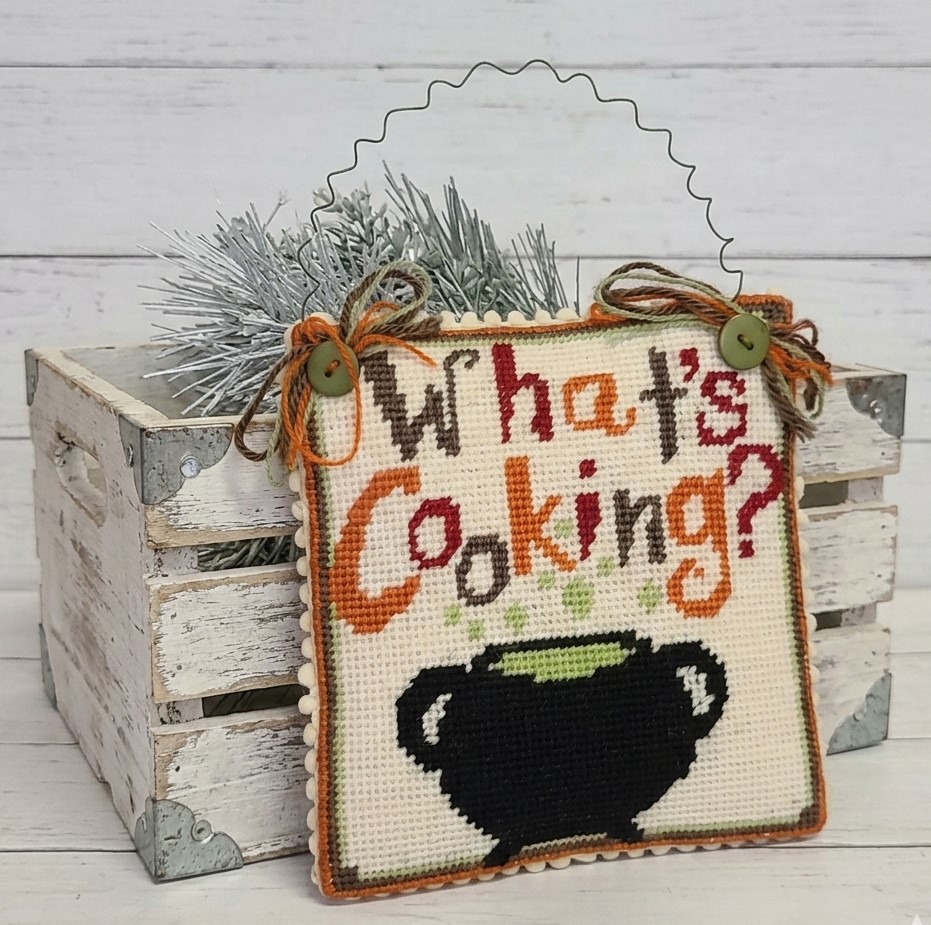 Needlepoint Whats Cooking Ornament Hanger Needlepoint Whats Cooking Ornament Hanger