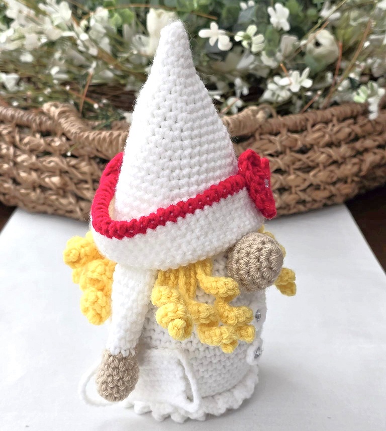 Crochet amigurumi nurse gnome, handmade gnome, nurse, hospital gnome, care taker gnome