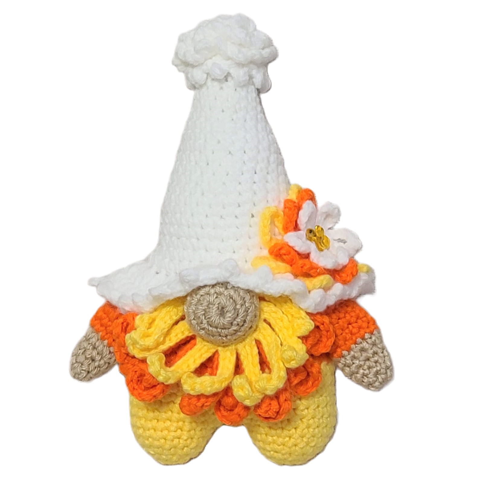 Crochet amigurumi handmade candy corn gnome