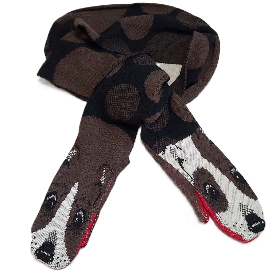 Dog Scarf with attached mittens - Click Image to Close