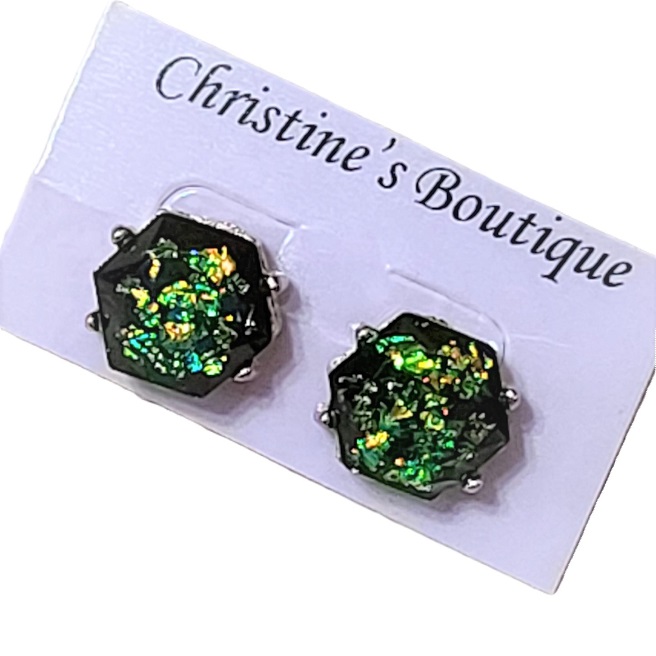 Confetti sparkle stud earrings - Click Image to Close