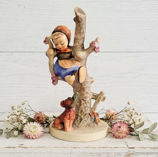 Goebel Hummel #56/B Out of Danger Girl with Dog figural 1960's