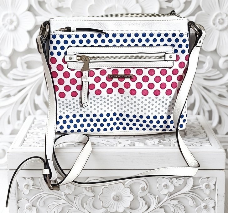 Dana Buchman polka dot cross body handbag