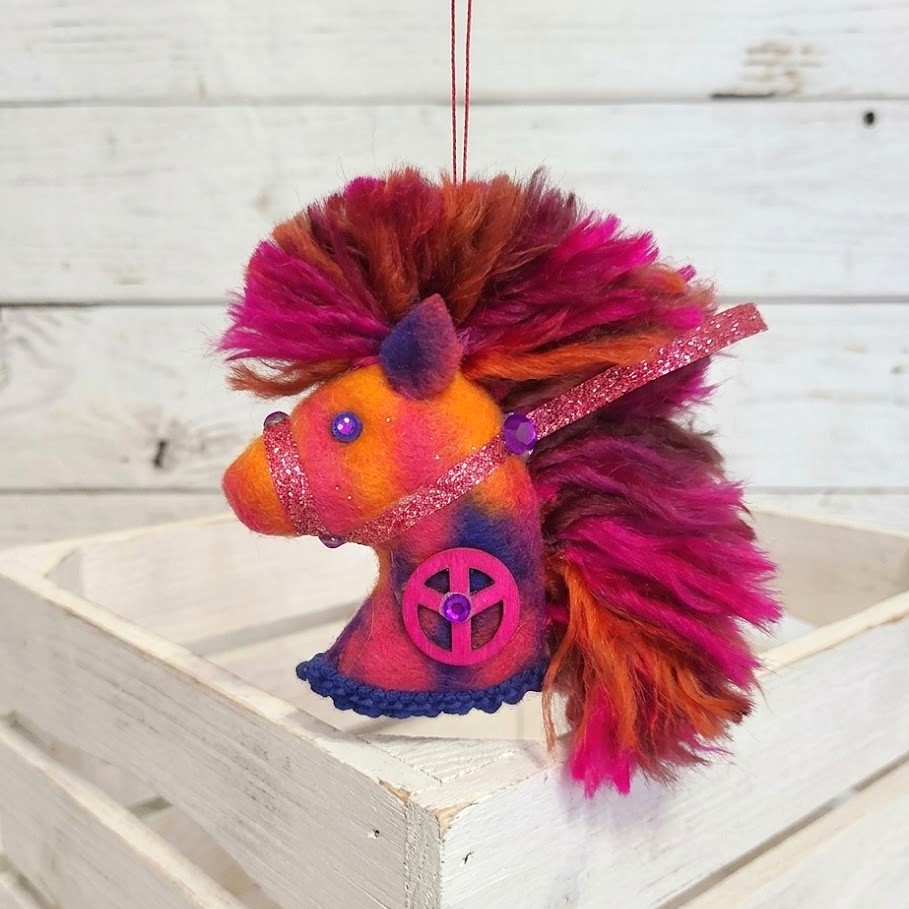 Felt whimsical horse ornament Felt whimsical horse ornament
