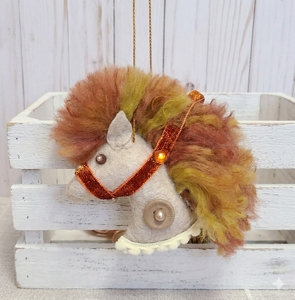 Felt whimsical horse ornament Felt whimsical horse ornament
