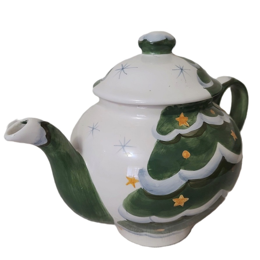 Jolly Santa Large Teapot by Tabletops Unlimited Christmas Teapot