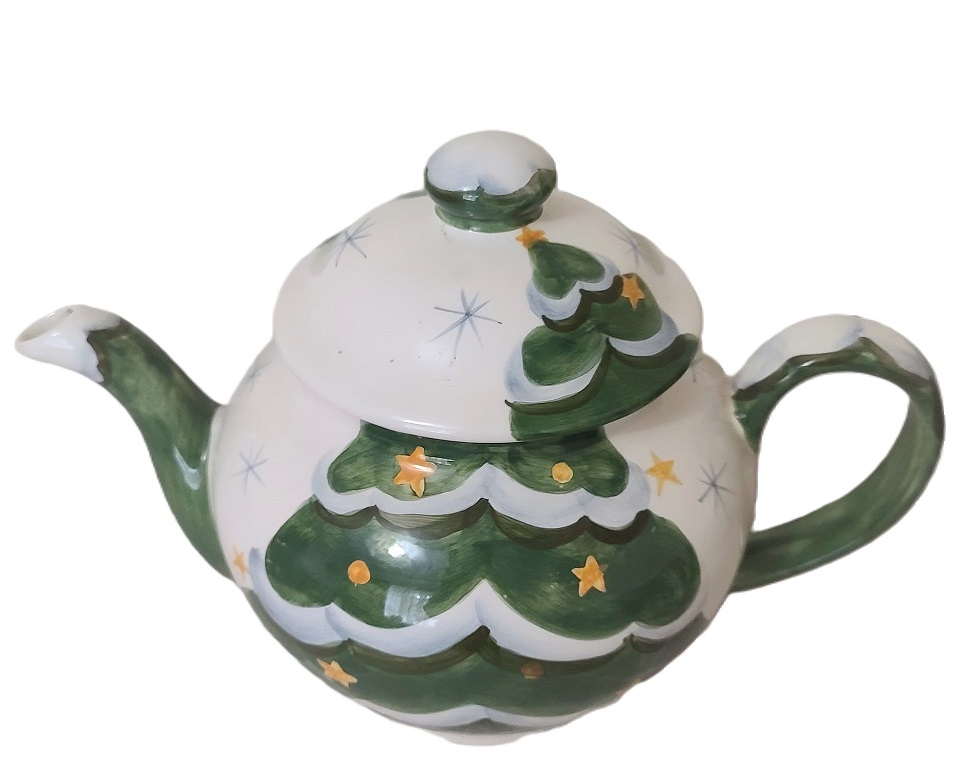 Jolly Santa Large Teapot by Tabletops Unlimited Christmas Teapot