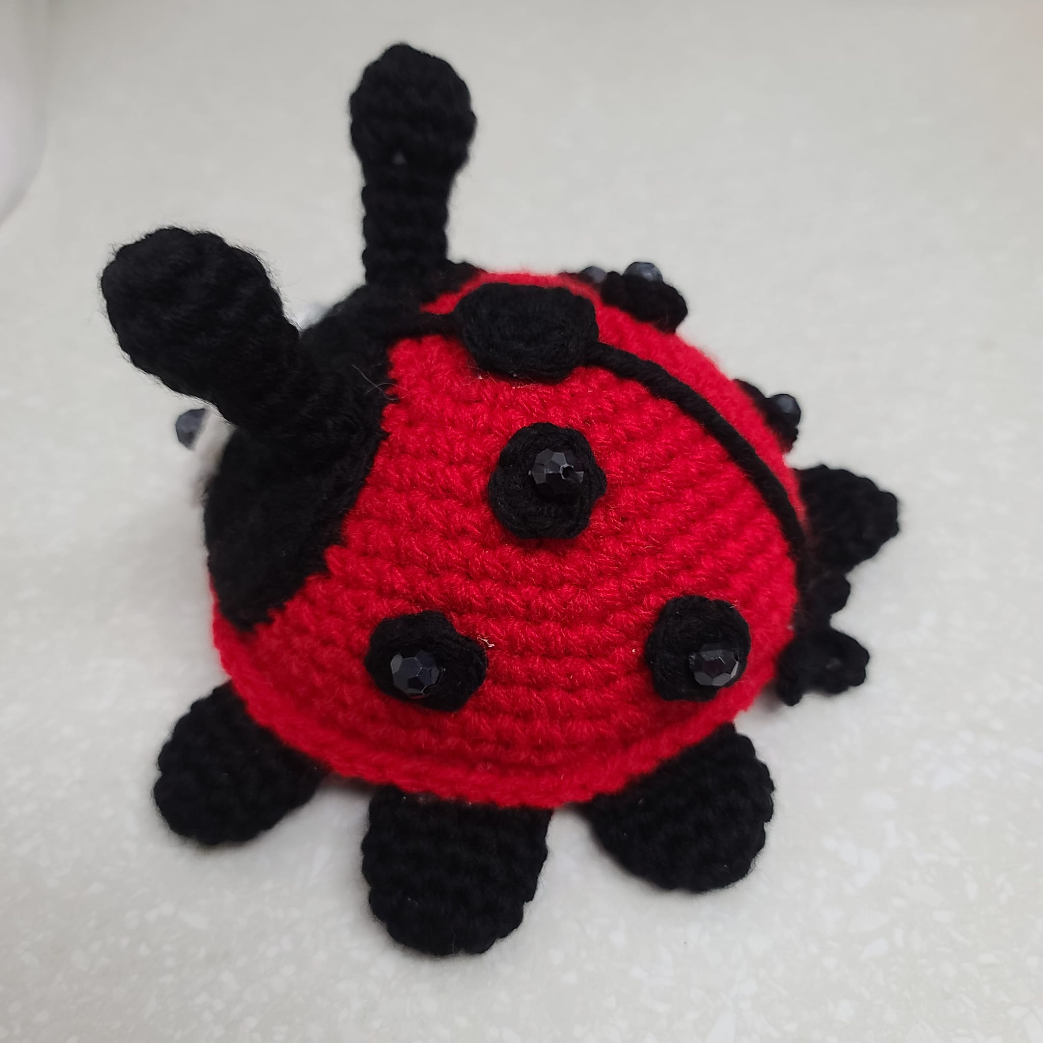 Crochet Lady Bug Black and Red