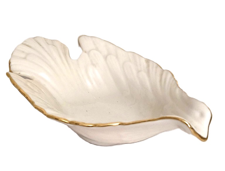 Lenox china dove bowl, dove shaped dish, 24k gold trim dove candy dish