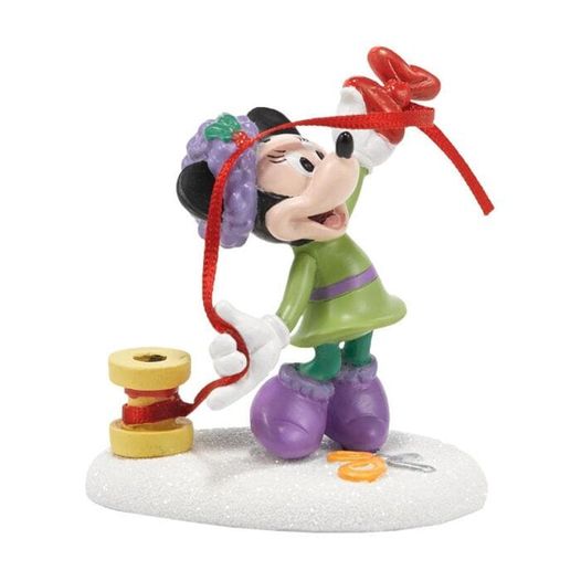 Department 56 Disney Retired Christmas Minnie's Finishing Touch - Click Image to Close