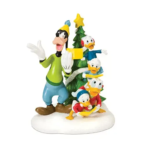 Department 56 Disney Retired Christmas Goofy Singing Carols - Click Image to Close