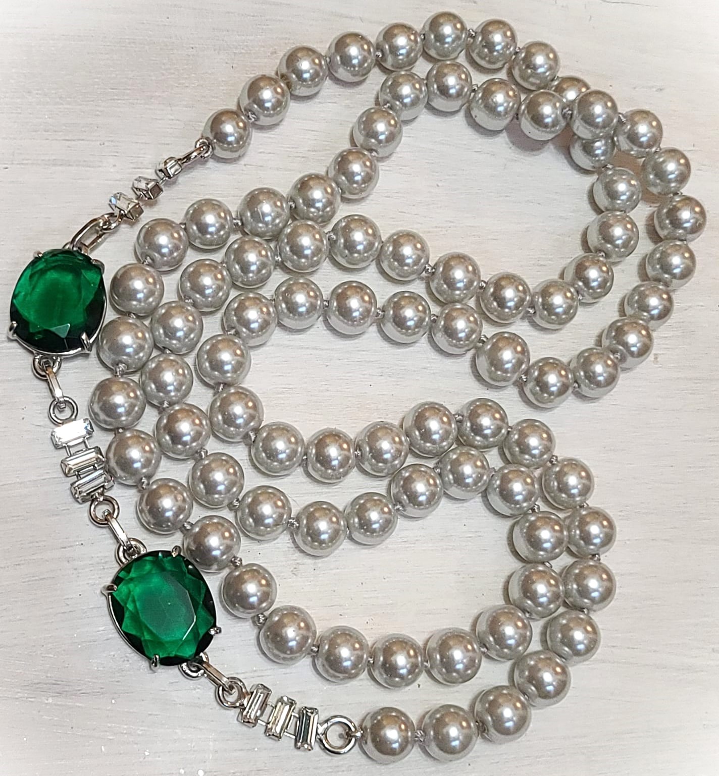 Gerard Yosca Baroque flapper necklace pearls and crystals