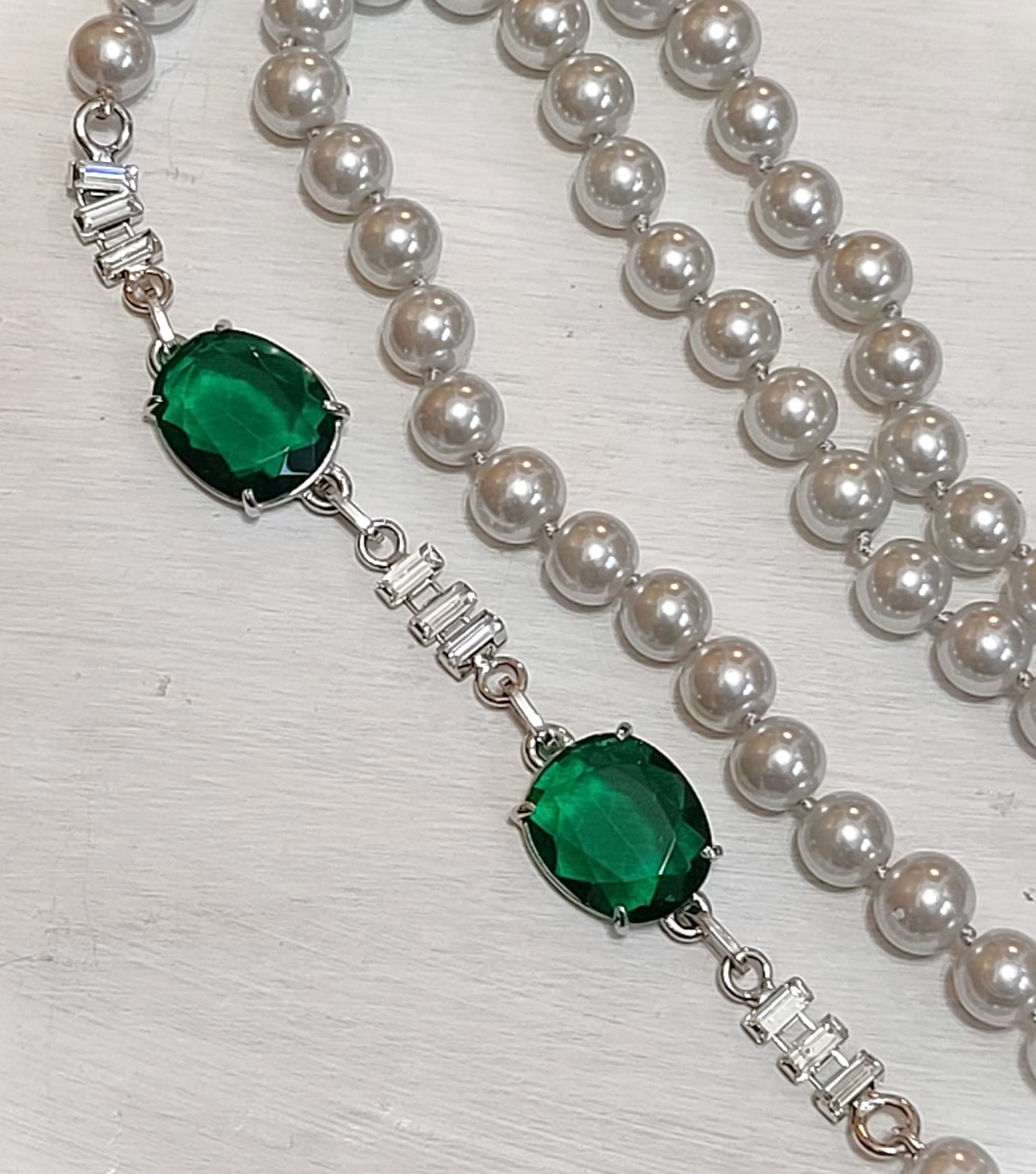 Gerard Yosca Baroque flapper necklace pearls and crystals