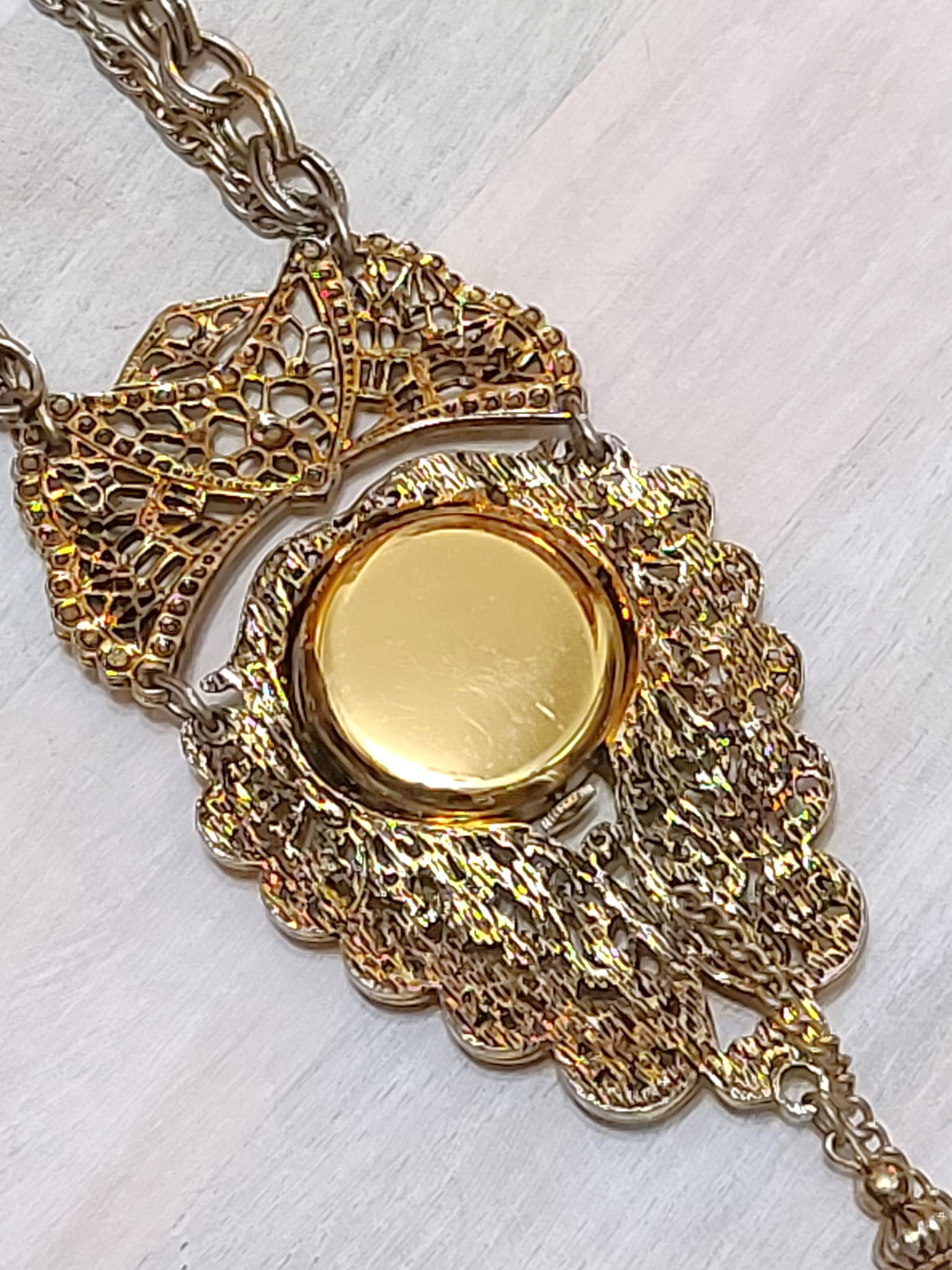 Le Jour 17 Jewels pendant watch necklace with multi strand chain