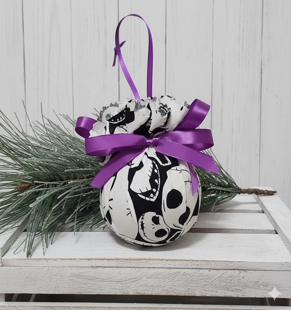 Fabric Ball Ornament - Nightmare Halloween
