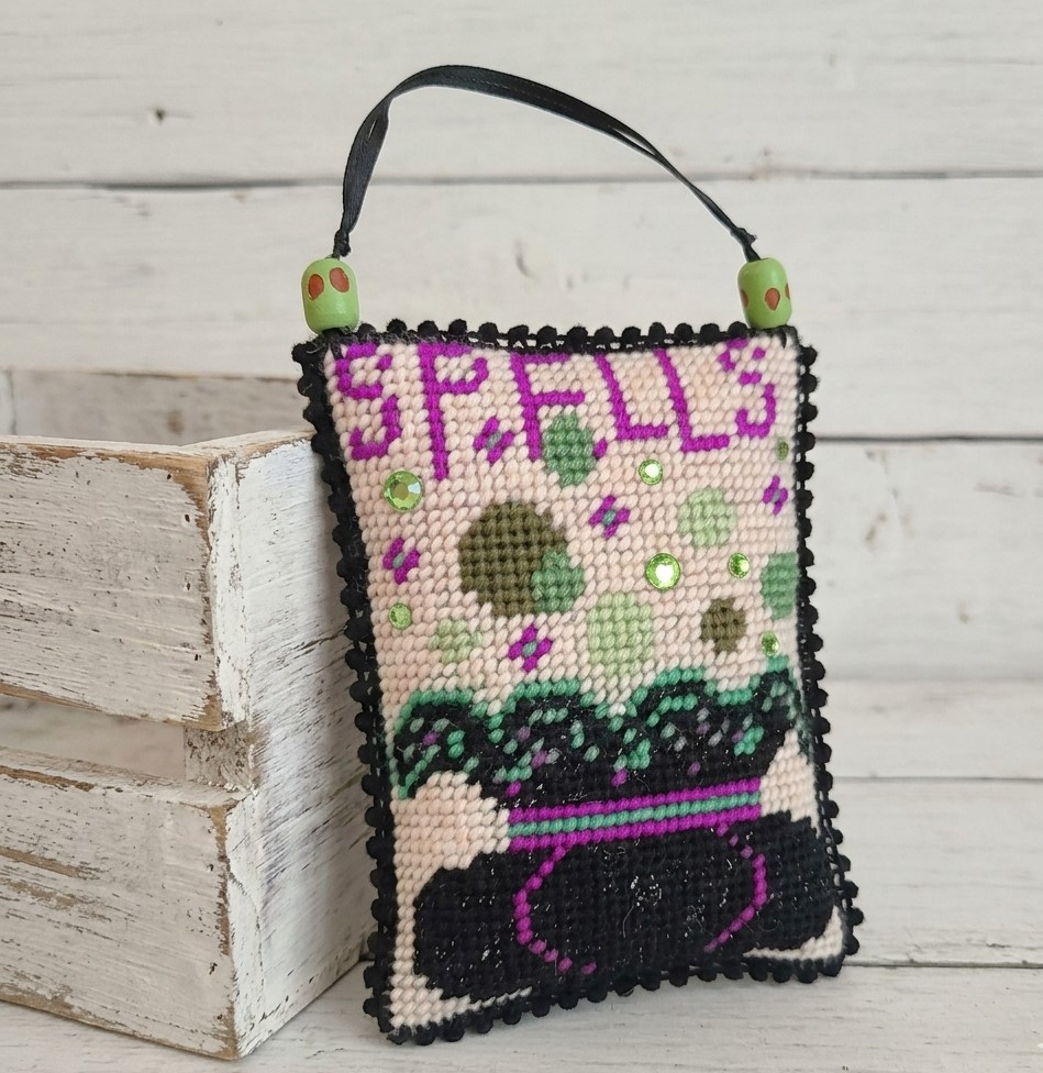 Needlepoint Halloween Spells Ornamental hanger