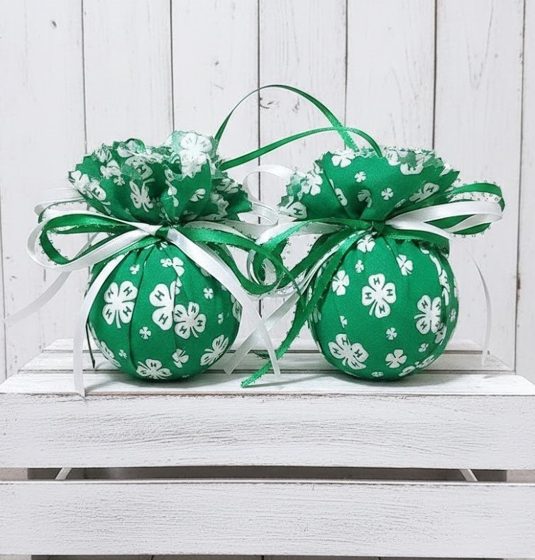 St Patricks Day fabric ball ornament