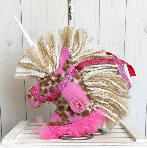Unicorn ornament, handmade felt ornament, whimsical ornament, fantasy horse ornament