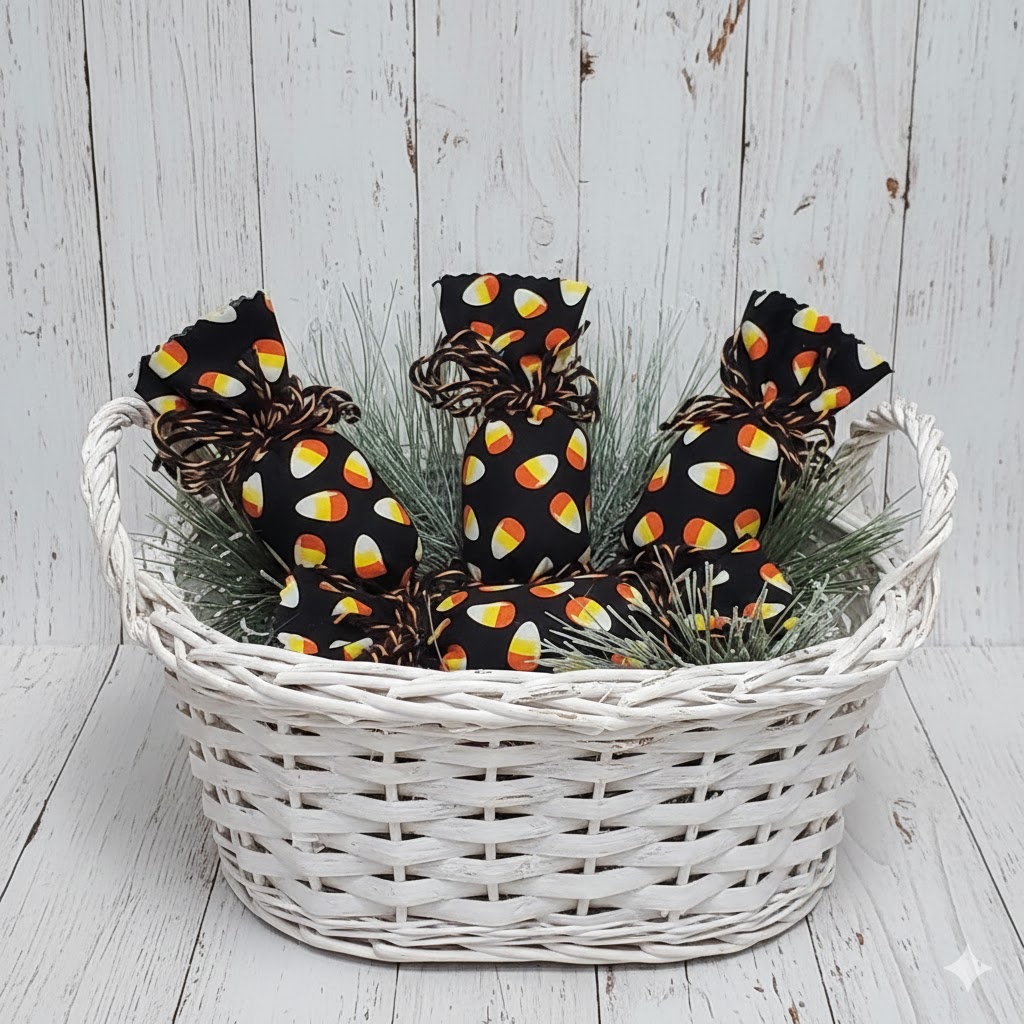 Bowl filler candy ornaments set of 3 Hallowen candy corn