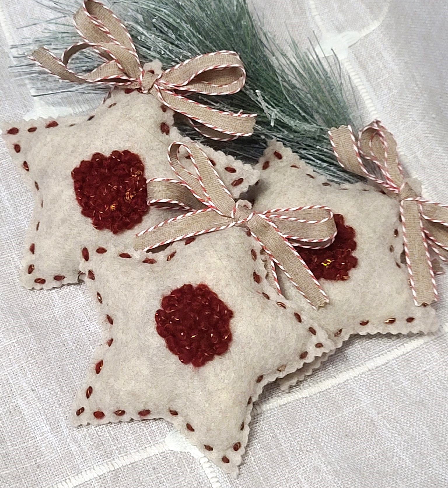 Sugar cookie lindor jelly star felt ornament or bowl filler