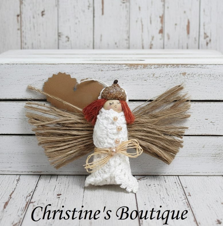 Doll ornament, handmade doll ornament, love bug, whimsical ornament