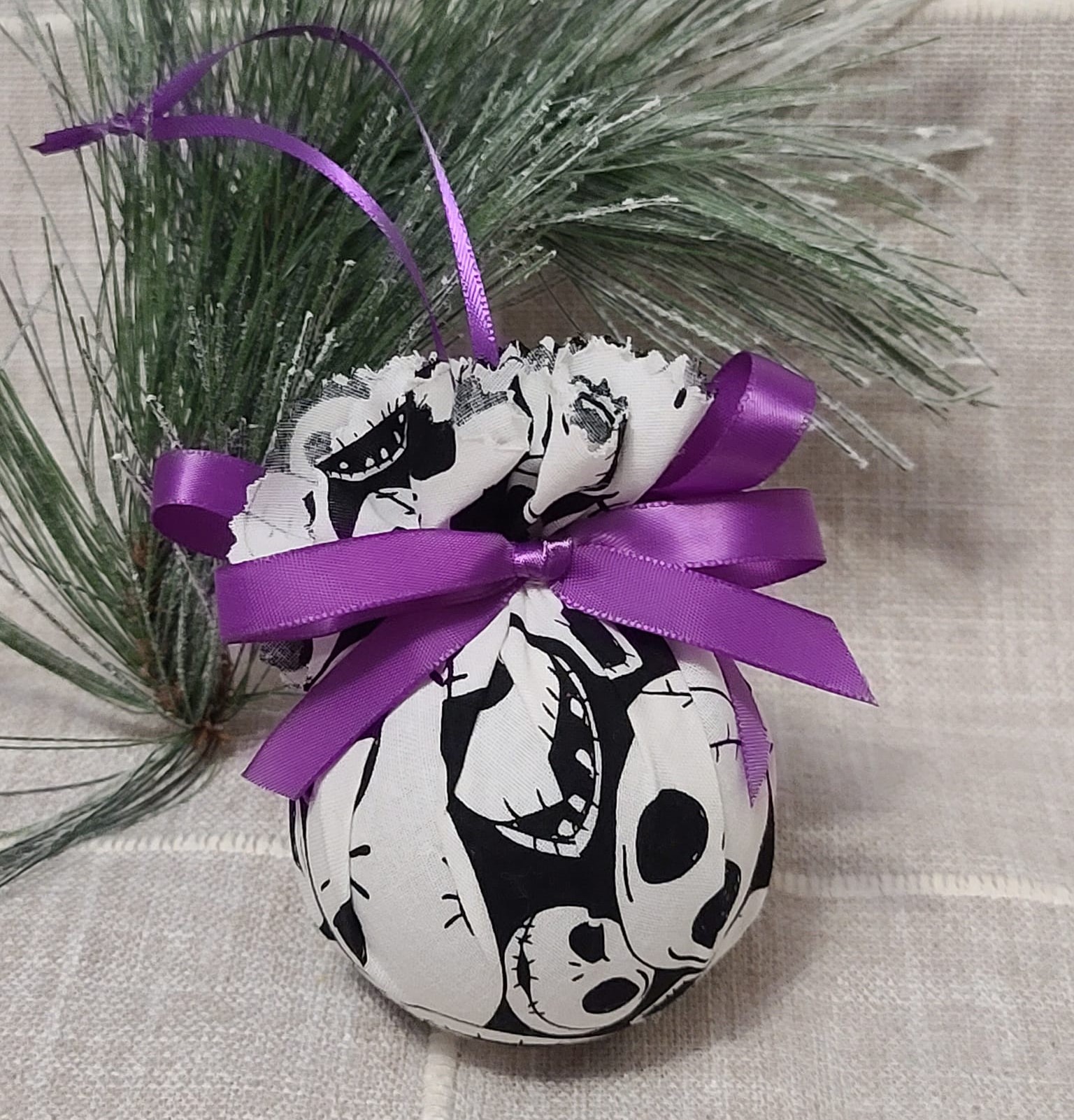 Fabric Ball Ornament - Nightmare Halloween