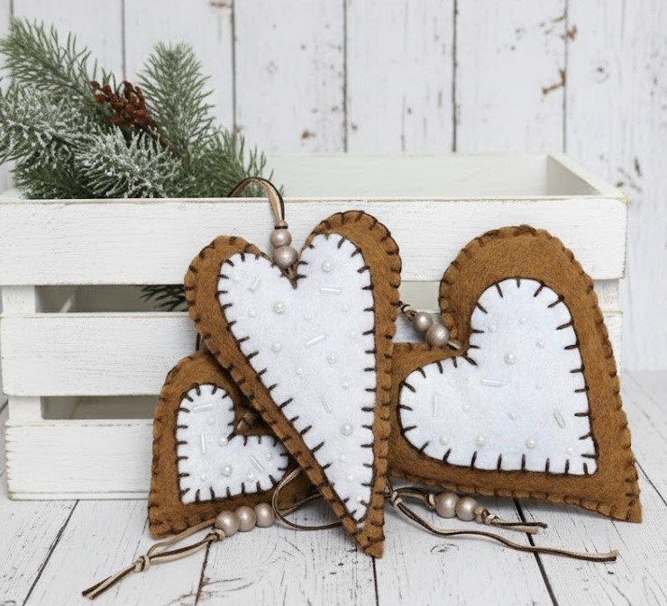 Gingerbread ornaments, handmade ornament, christmas ornament, gift for baker, cookie maker, set of 3