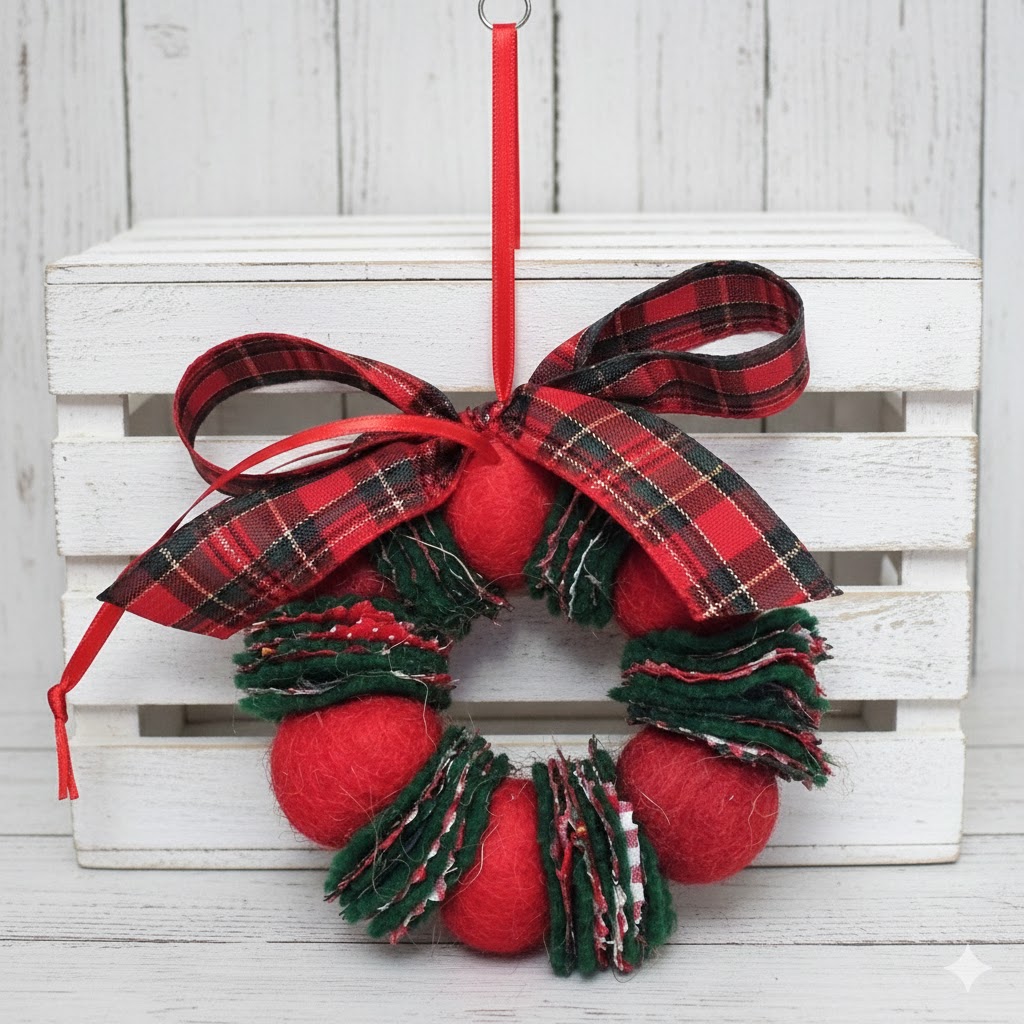 Wool felt wreath ornament Wool felt wreath ornament