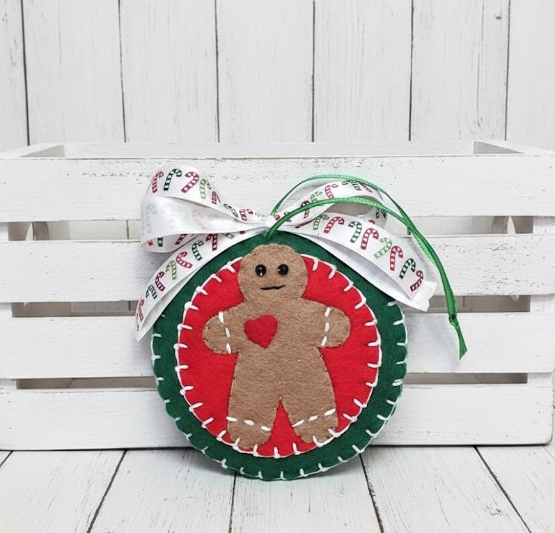 Gingerbread man felt ornament Gingerbread man felt ornament