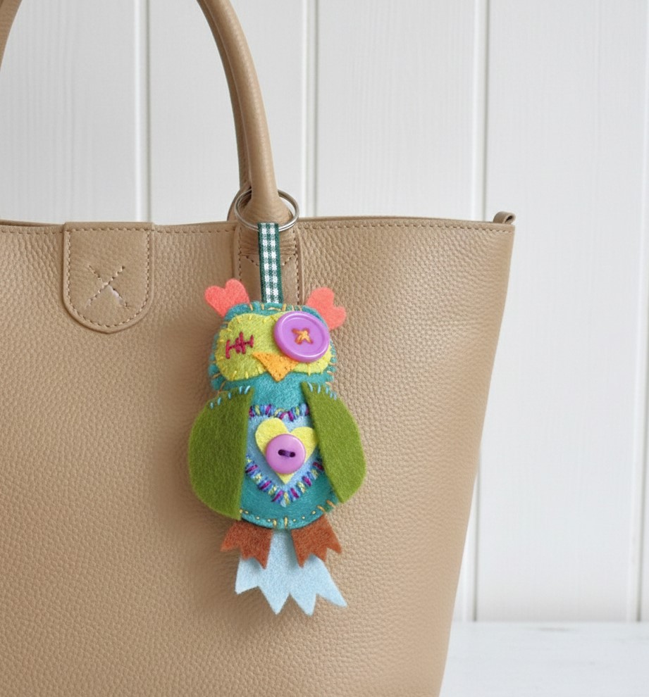 Felt Owl Keychain