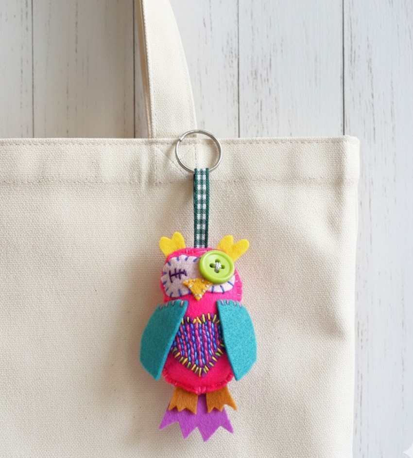 Felt Owl Keychain Felt Owl Keychain