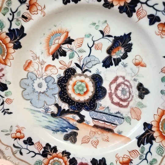 Antique 1800's Dish by John Ridgway, Stafford, England Floral Dish Plate, Antique Plate, Floral Pattern, Imperial Stone China, Collectible