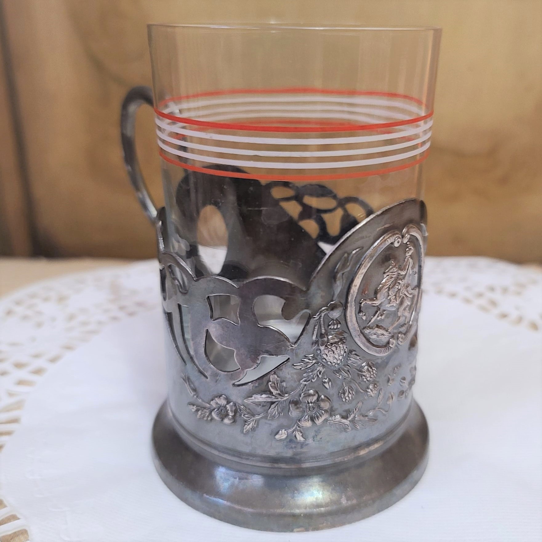 BOGDAN Khmelnitsky Ukraine Hetman on horse Tea cup holder/glass