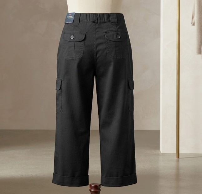 St John's Bay black cropped capri pants Nwt Size 4
