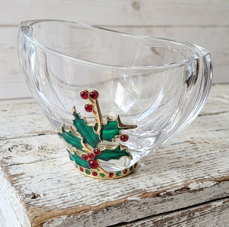Teleflora Lead Crystal Candy Bowl Vase 24% Bohemian Crystal